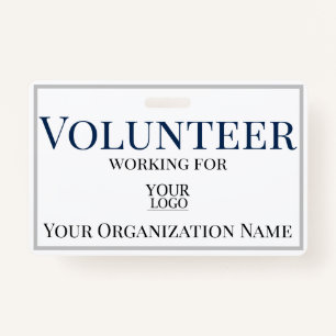 Volunteer Custom Logo ID Badge