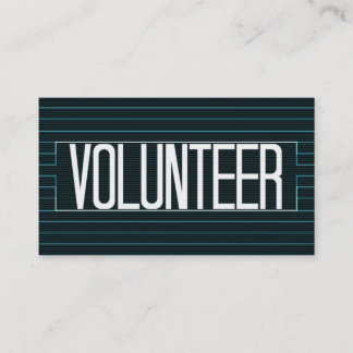 Volunteer Elegant Stripe Business Card