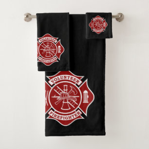 Volunteer Firefighter Bath Towels Set