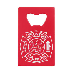 Volunteer Firefighter Credit Card Bottle Opener