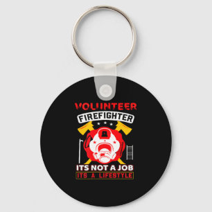 Volunteer Firefighter Fireman Gift Proud Firefight Keychain