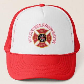 Volunteer Firefighter Fireman's Cross Trucker Hat