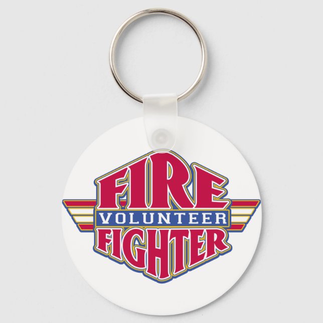 Volunteer Firefighter Keychain (Front)