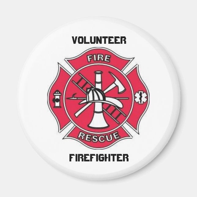 Volunteer  Firefighter Magnet (Front)