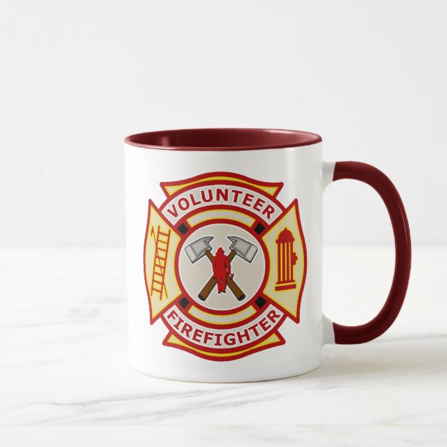 Volunteer Firefighter Maltese Cross Mug (Right)