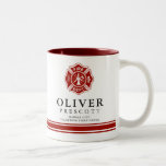 Volunteer Firefighter | Maltese Cross Symbol Two-Tone Coffee Mug<br><div class="desc">A custom Firefighter themed coffee mug tailored to the volunteer firefighter. The Maltese Cross is representative of American Firefighters and fire rescue.</div>