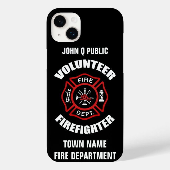 Volunteer Firefighter Name Template Case-Mate iPhone Case (Back)