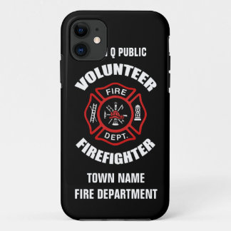 Volunteer Firefighter Name Template iPhone 11 Case