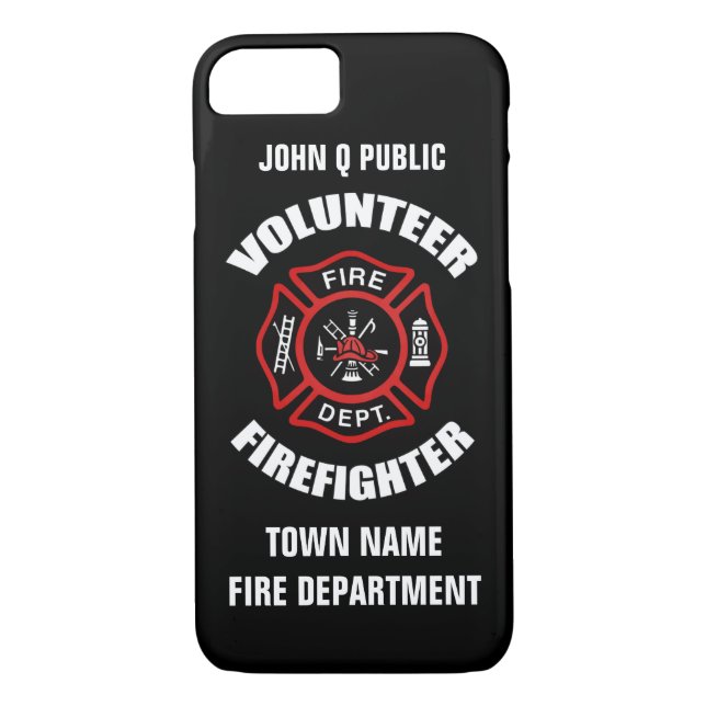 Volunteer Firefighter Name Template Case-Mate iPhone Case (Back)