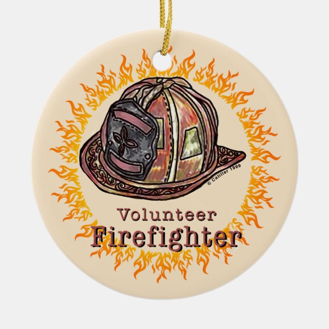 Volunteer Firefighter  Ornament (Front)