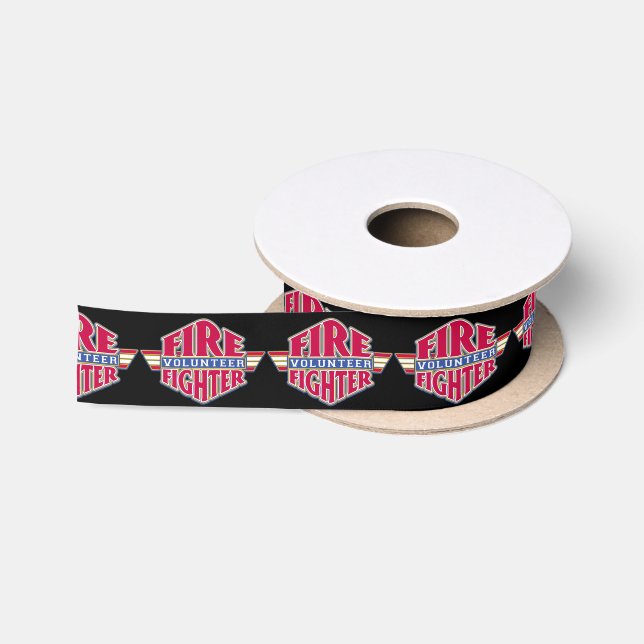Volunteer Firefighter Satin Ribbon (Spool)