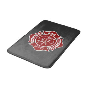 Volunteer Firefighter Small Bath Mat