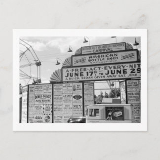 Volunteer Fireman Carnival, 1940s Postcard