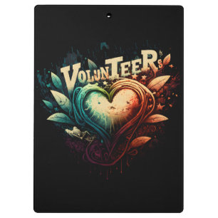 Volunteer heart clipboard