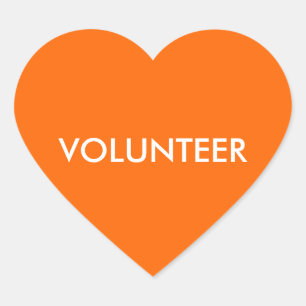 VOLUNTEER HEART STICKER