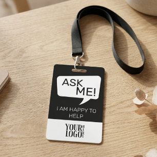 Volunteer Helper Lanyard Badge Photo pass Name ID