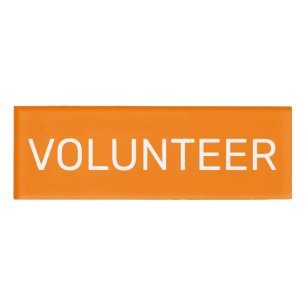 Volunteer Identification on Orange Name Tag