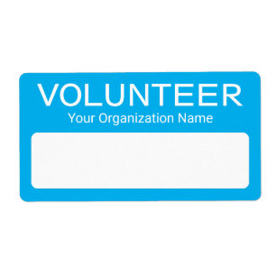 Volunteer Name Stickers Write On Badge Labels
