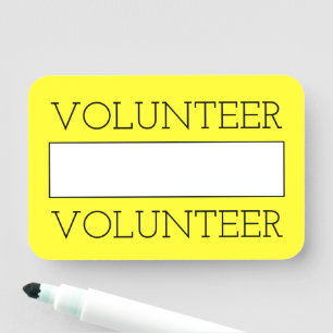 "VOLUNTEER" Name Tag