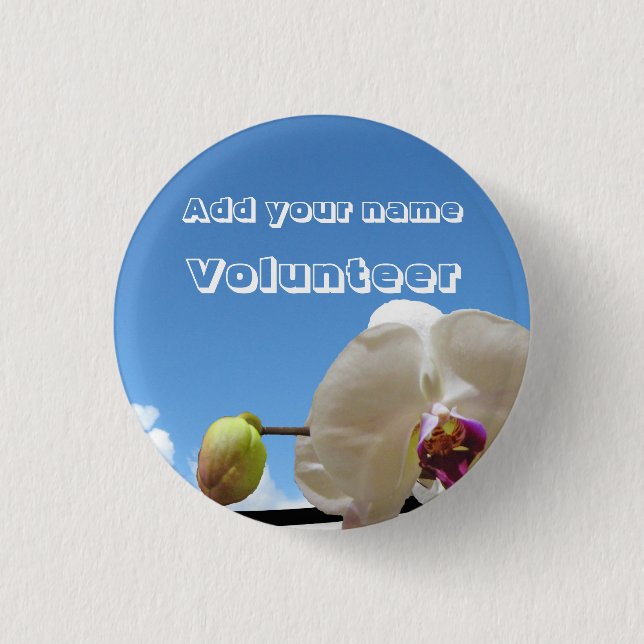 Volunteer Orchid Button (Front)