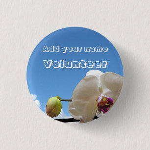 Volunteer Orchid Button