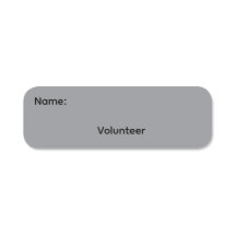 Volunteer Reusable Dry Erase Name Tag Magnetic