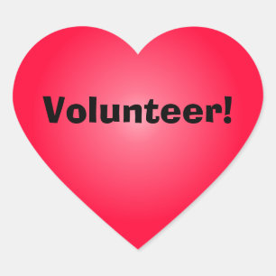 Volunteer: Share Your Heart Heart Sticker