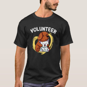Volunteer shelter animal rescue Volunteer helper r T-Shirt