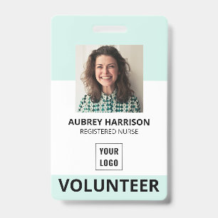 Volunteer Simple Photo ID Badge