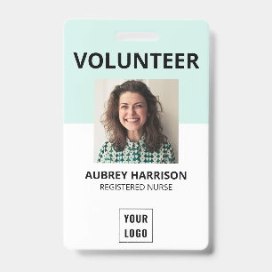 Volunteer Simple Photo ID Badge