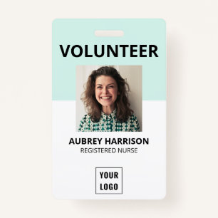 Volunteer Simple Photo ID Badge