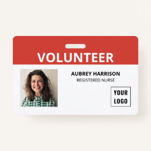 Volunteer Simple Photo ID Badge