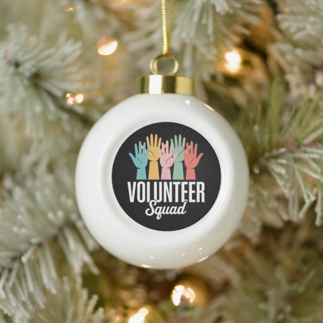 Volunteer Squad Ceramic Ball Christmas Ornament (Tree)