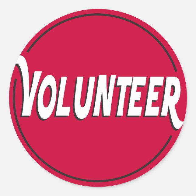 Volunteer Sticker for Events (Front)