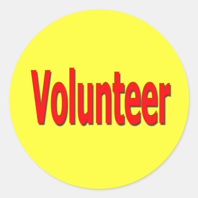 volunteer stickers (Front)