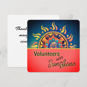 Volunteer Sunshine Flat Card