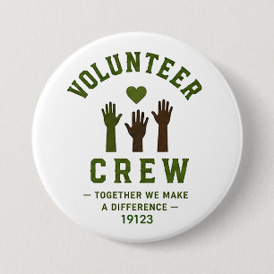 ❤️ Volunteer Team Community Service ❤️ 3 Inch Round Button