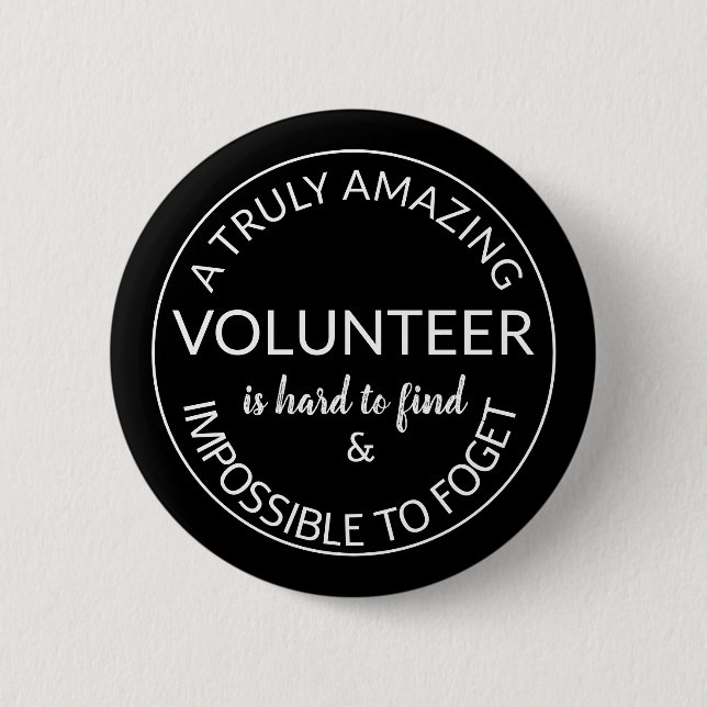 Volunteer thank you 2 inch round button (Front)