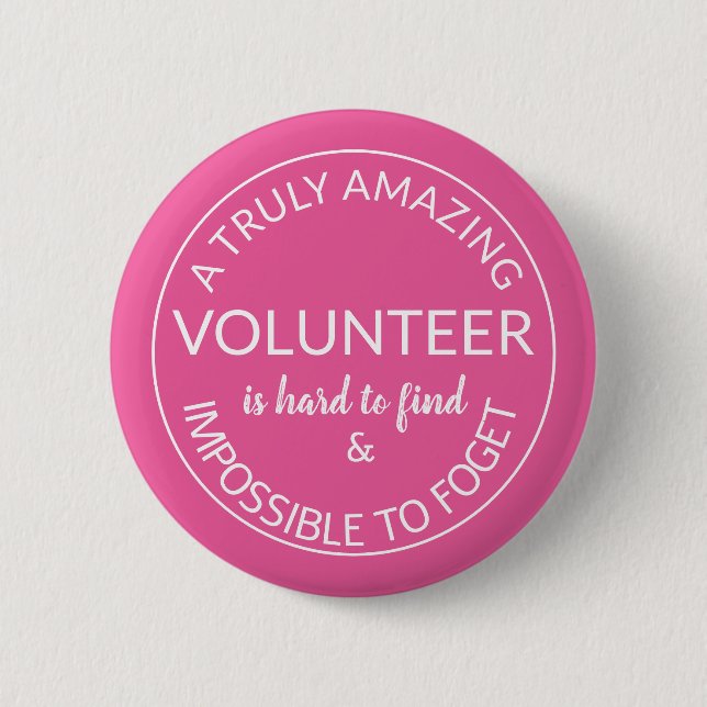 Volunteer thank you 2 inch round button (Front)