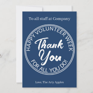 Volunteer thank you card