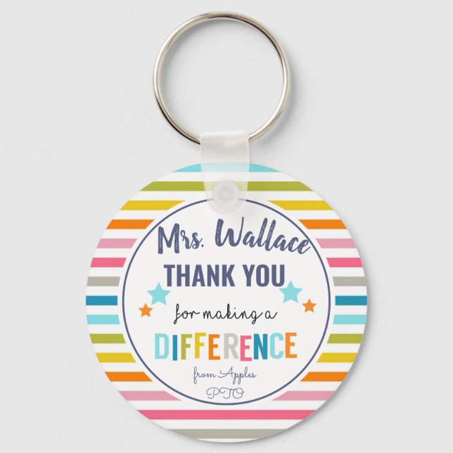 volunteer thank you for making a different keychain (Front)