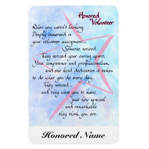 Volunteer Thanks and Appreciation Magnet