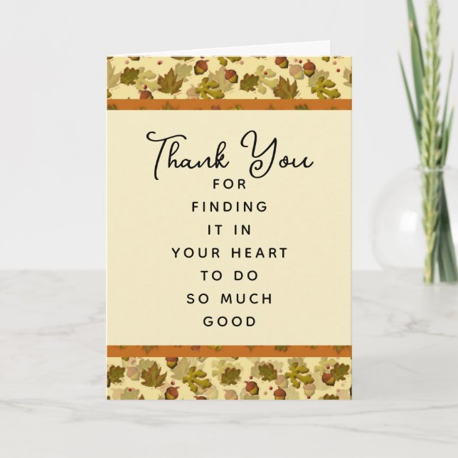 Volunteer Thanksgiving Appreciation Cards (Front)