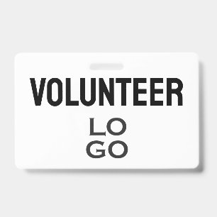 Volunteer with Custom Logo ID Badge