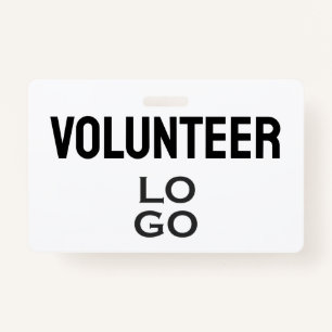 Volunteer with Custom Logo ID Badge