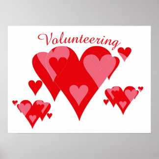 Volunteering Hearts by Janz Poster