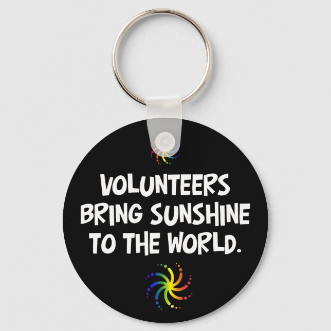 Volunteers bring sunshine to the world keychain (Front)
