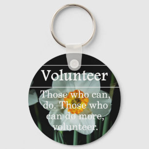 Volunteers do more for others keychain