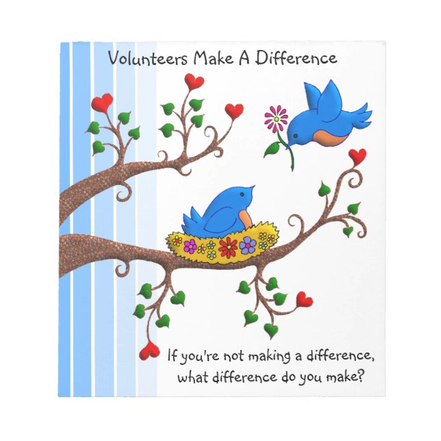 Volunteers Make A Difference Notepad (Front)