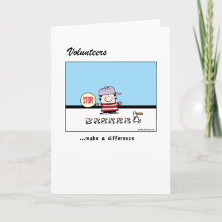 Volunteers make a difference thank you card